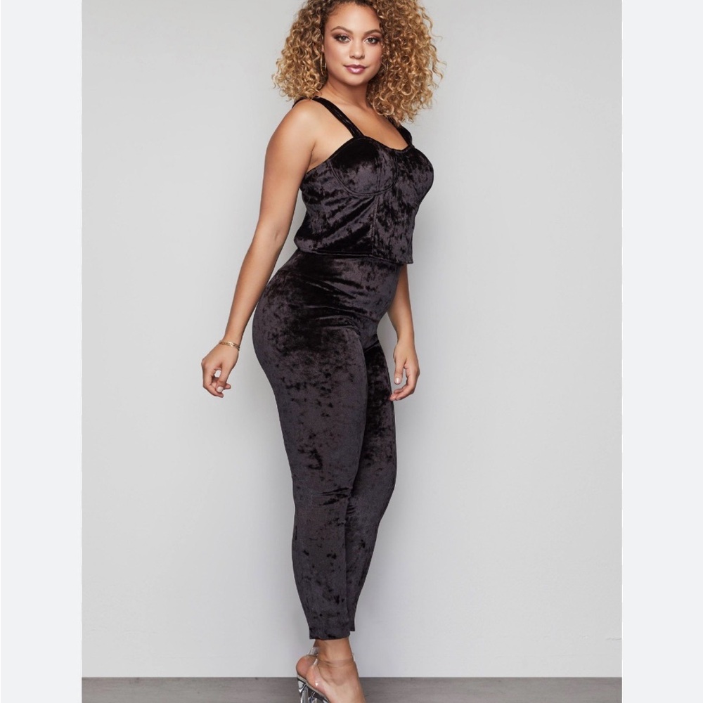 GOOD AMERICAN Black Velvet “Disco Pant” Size XXL (5) New with Tags
